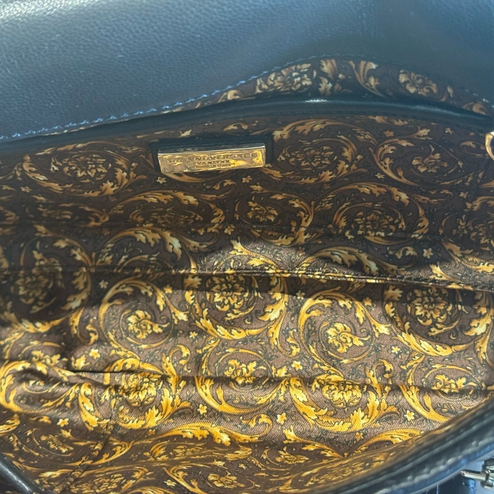 Versace Black Quilted Leather Medusa Tassel Clutch - Picture 5 of 7